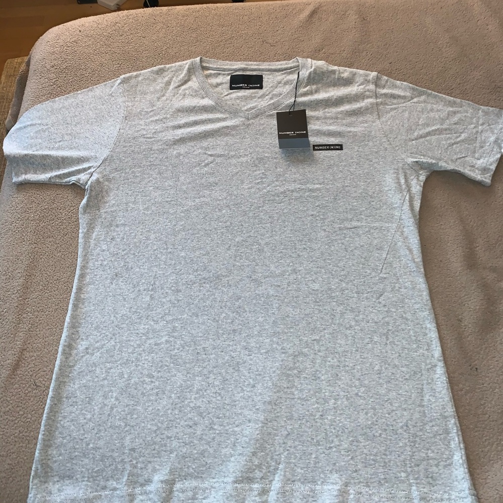 NUMBER NINE DENIM V-NECK GRAY